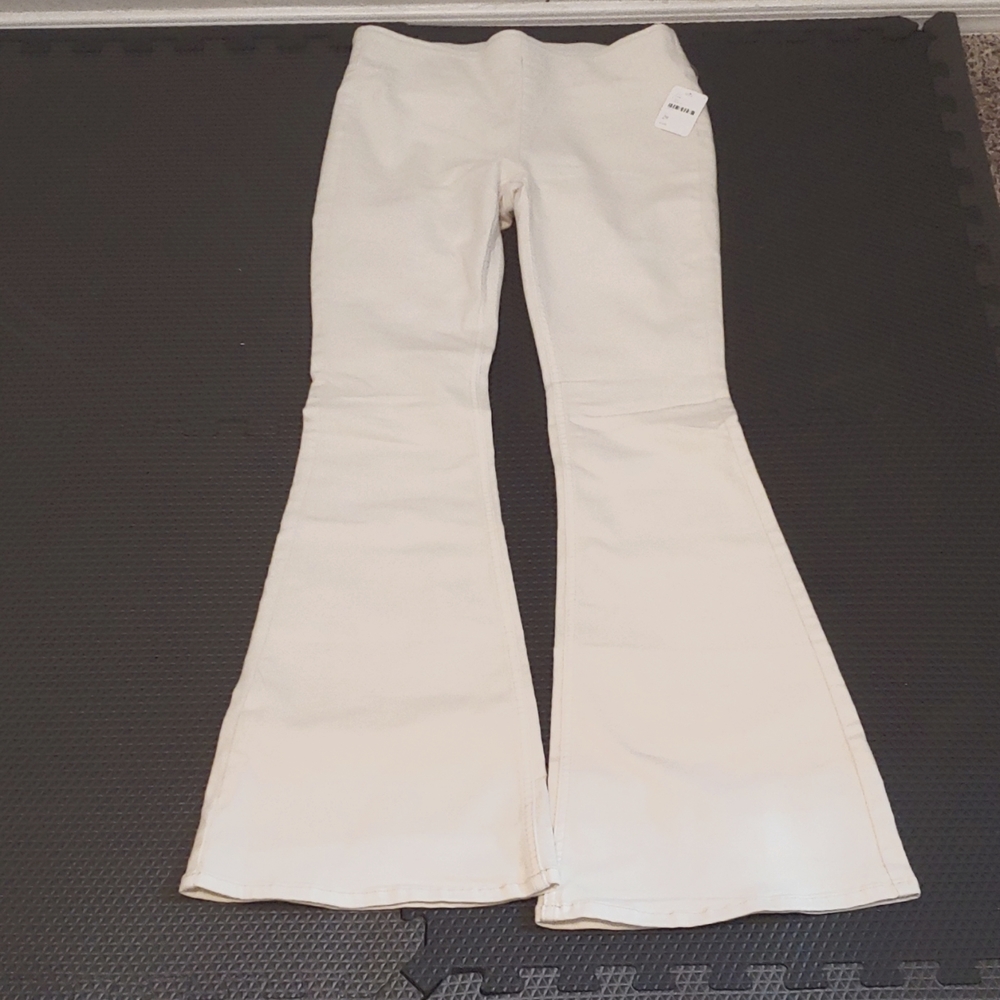 Free people white flare jeans